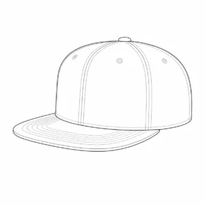 Classic snapback hat style with structured crown and flat brim