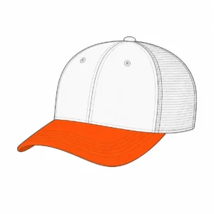 Contrast visor for custom trucker hats