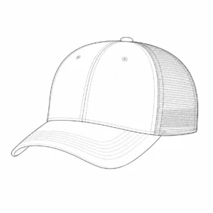 Curved visor for custom trucker hats