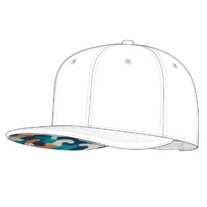 Custom under visor snapback hat with personalized color or pattern under the brim