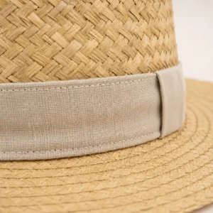custom straw hat with Fabric Band