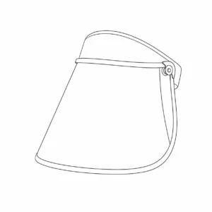 custom visor hat with Face Shield
