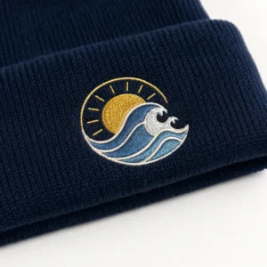 custom beanie & knit hat with Flat Embroidery