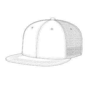 Flat visor for custom trucker hats