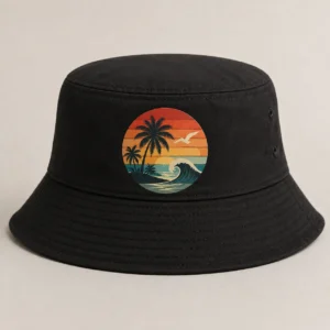 custom bucket hat with Heat Transfer