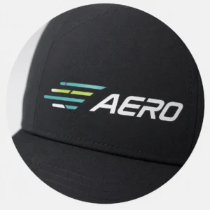 Heat transfer logo on custom hats
