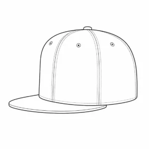 High profile snapback hat with taller crown for bold front logo placement