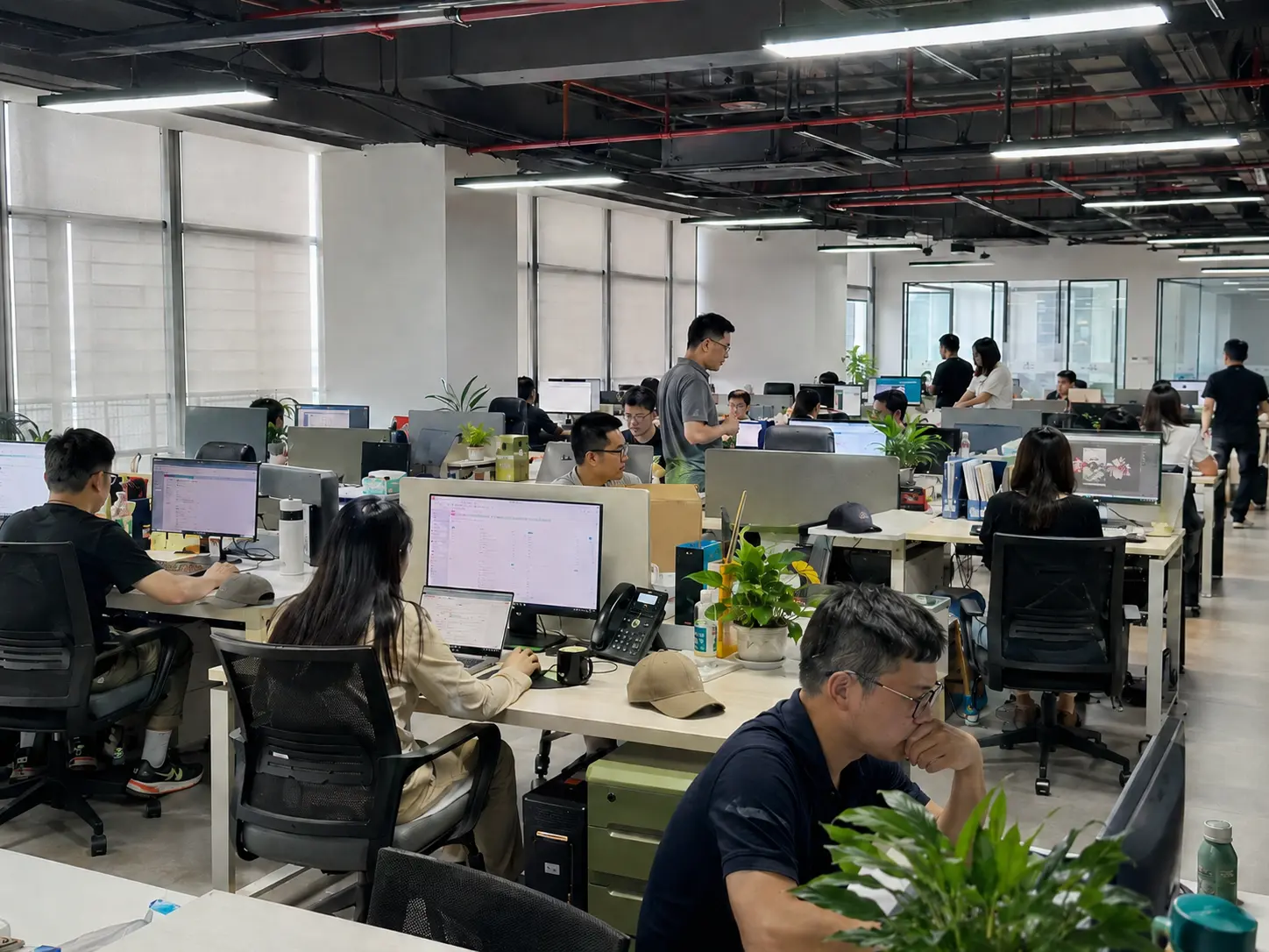 Custom hat design and order support office team