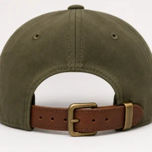 Leather strap closure for custom hats