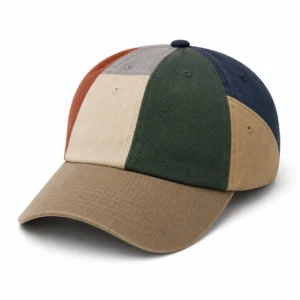 Multi-color panel custom baseball cap