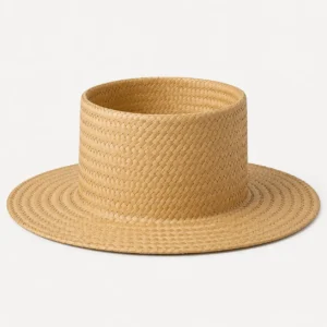 custom straw hat with Open Crown