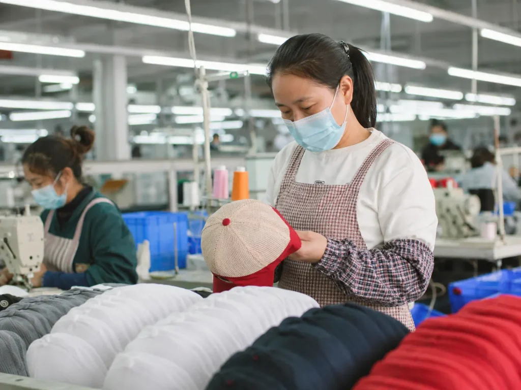 Custom hat quality inspection in factory
