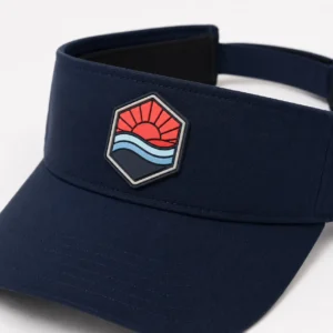 custom visor hat with PVC Patch