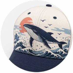 custom hat with Panel Printing