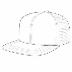 Performance snapback hat style for sports teams and activewear brands