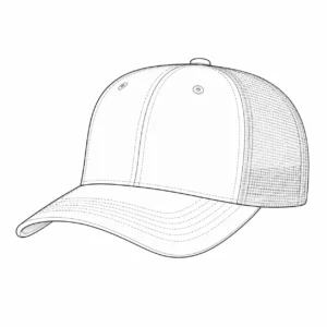 Pre-curved visor for custom trucker hats