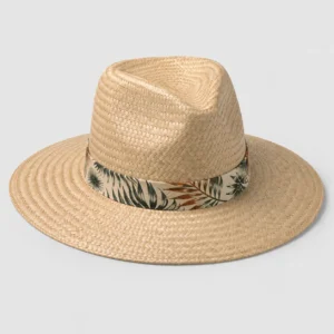 custom straw hat with Printed Band