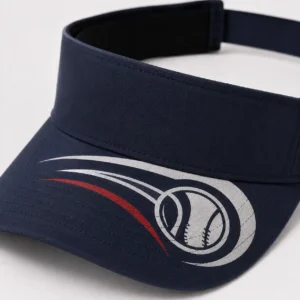 custom visor hat with Printed Brim Logo