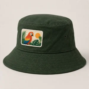 custom bucket hat with Printed Patch