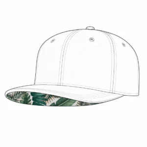 Printed under visor snapback hat with custom artwork or pattern inside the brim