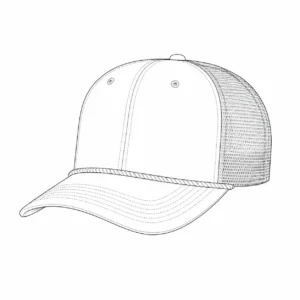 Rope above visor for custom trucker hats