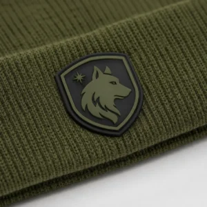 custom beanie & knit hat with Rubber Patch