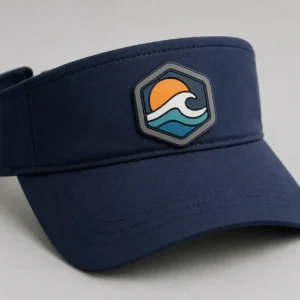 custom visor hat with Rubber Patch