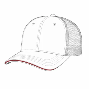 Sandwich visor for custom trucker hats