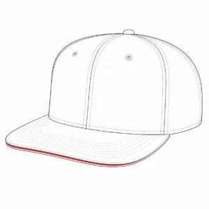 Sandwich visor snapback hat with contrast color detail along the brim edge
