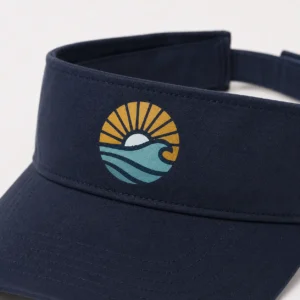 custom visor hat with Screen Printed Logo
