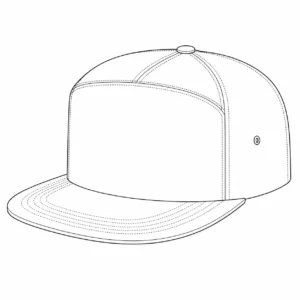 7-panel snapback hat construction with classic crown seams and structured shape