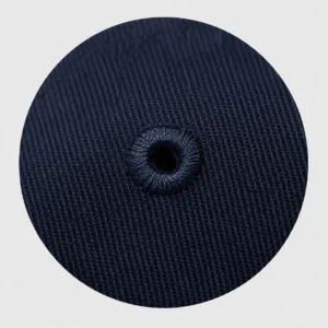 Sewn eyelets for custom hats