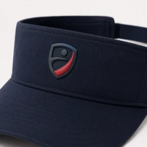 custom visor hat with Silicone Logo