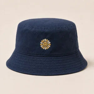 custom bucket hat with Small Front Embroidery