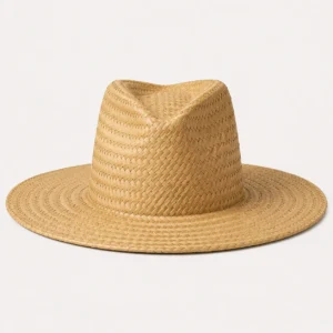 custom straw hat with Structured Crown