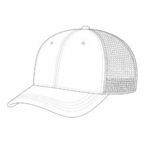Structured front panel for custom trucker hats