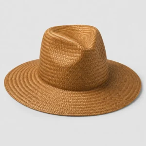 custom straw hat with Tea-Dyed Color