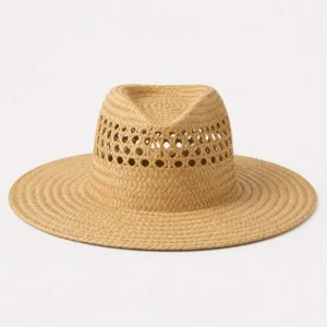 custom straw hat with Ventilated Crown