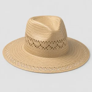 custom straw hat with Woven Pattern