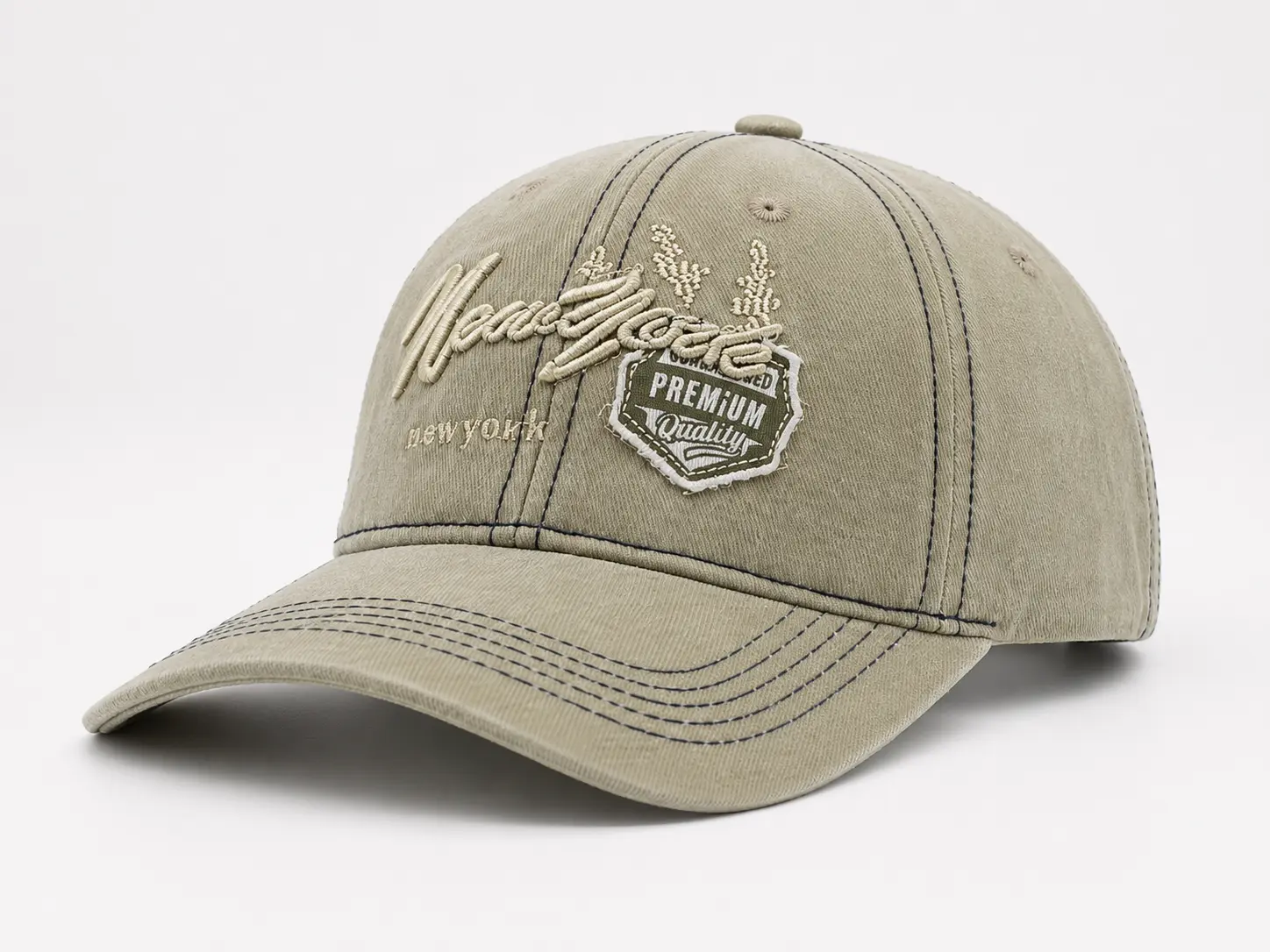 Custom classic baseball cap with embroidered logo