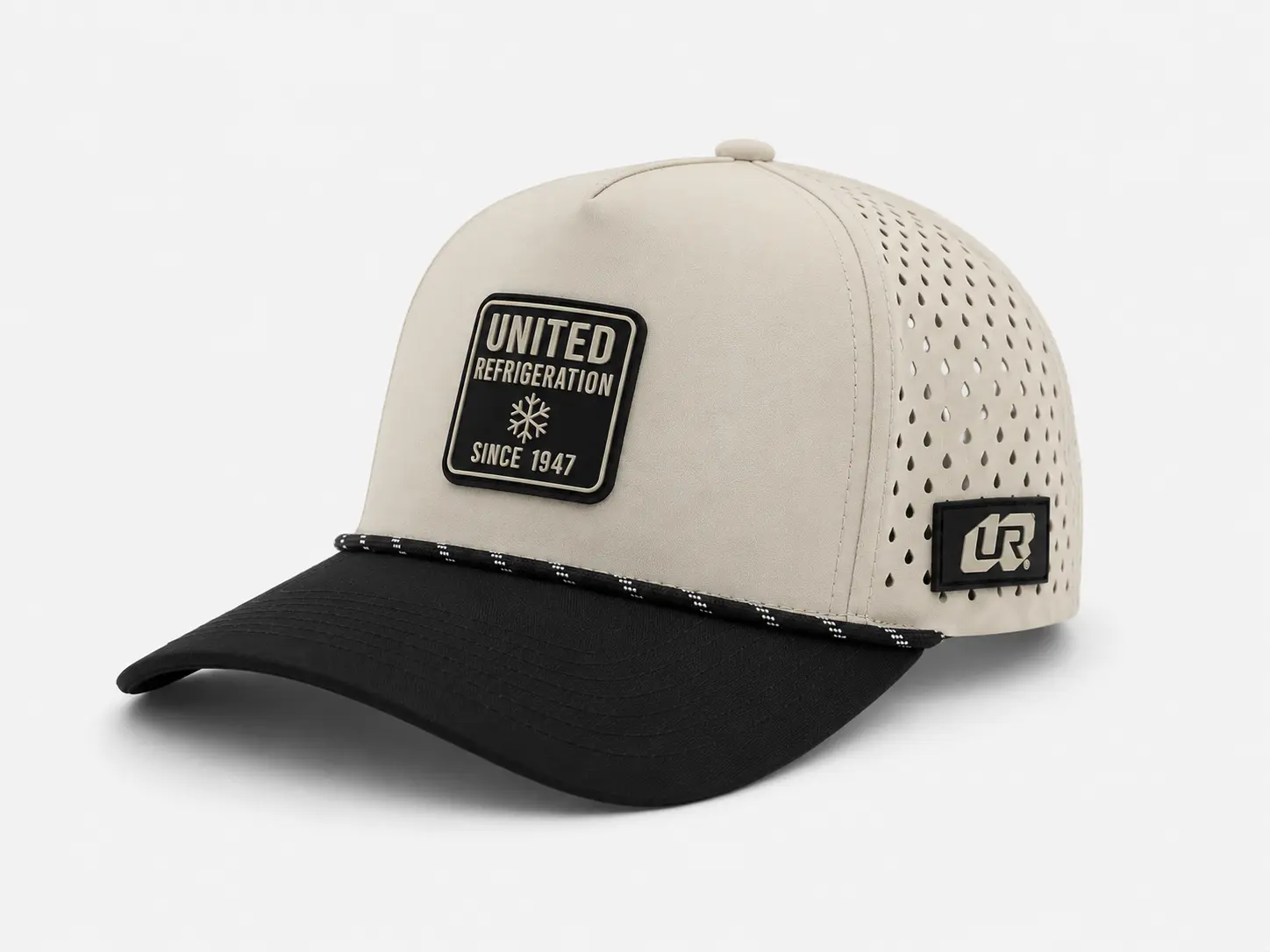 Custom rope baseball cap with patch logo