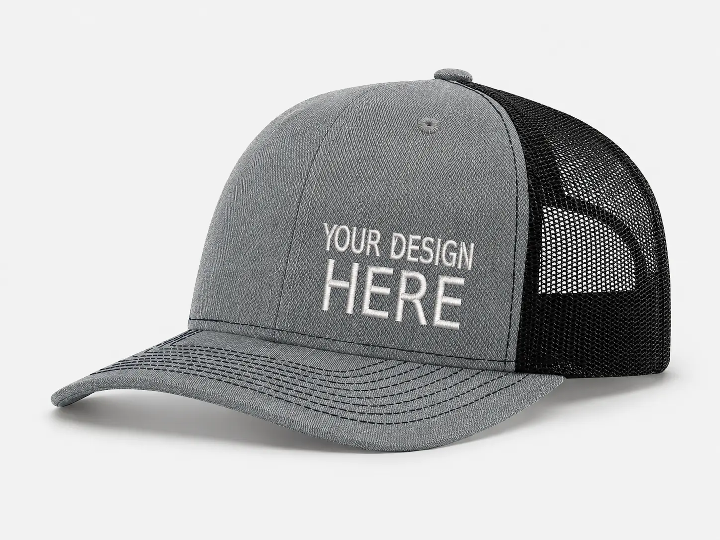 Richardson 112 style custom design trucker hat with mesh back