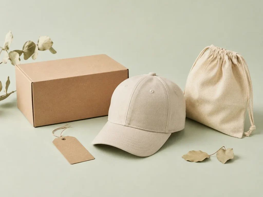Eco-friendly packaging options for custom hat orders